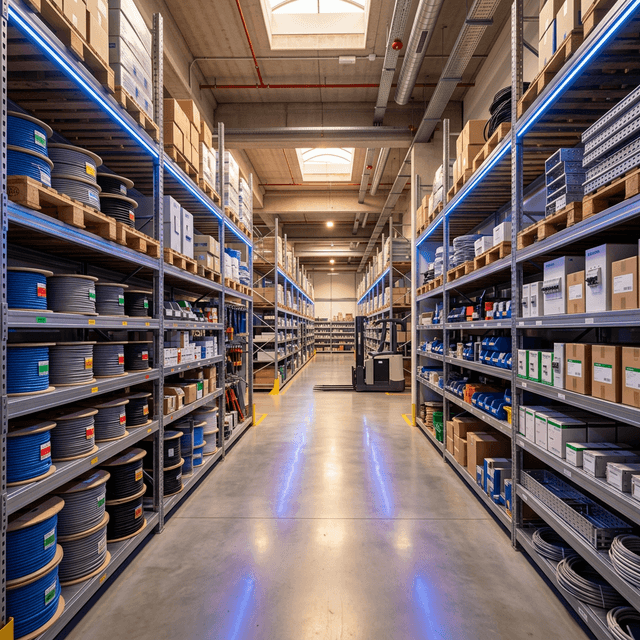 Almacén de distribución eléctrica modernizado con PROMETEO